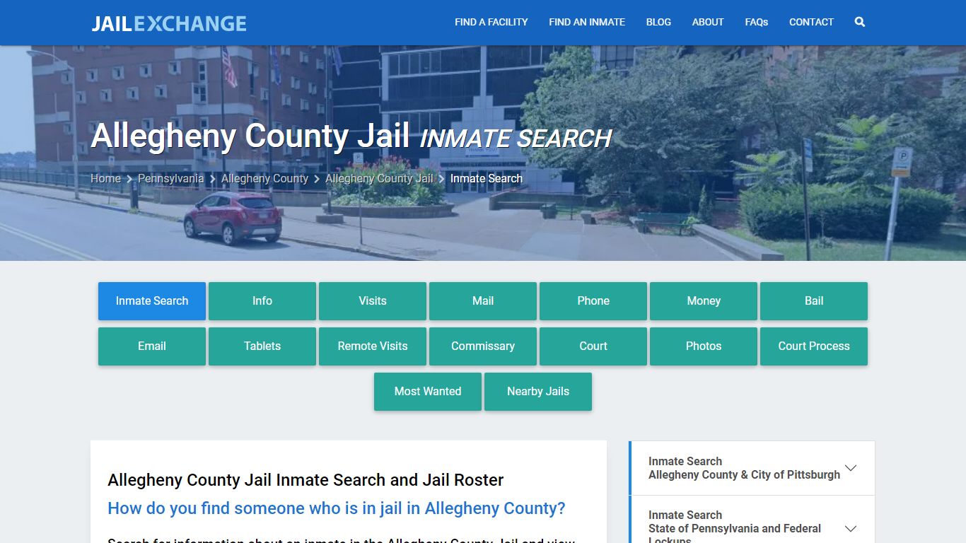 Inmate Search: Roster & Mugshots - Allegheny County Jail, PA